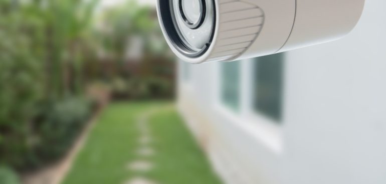 Home Security Camera in back garden